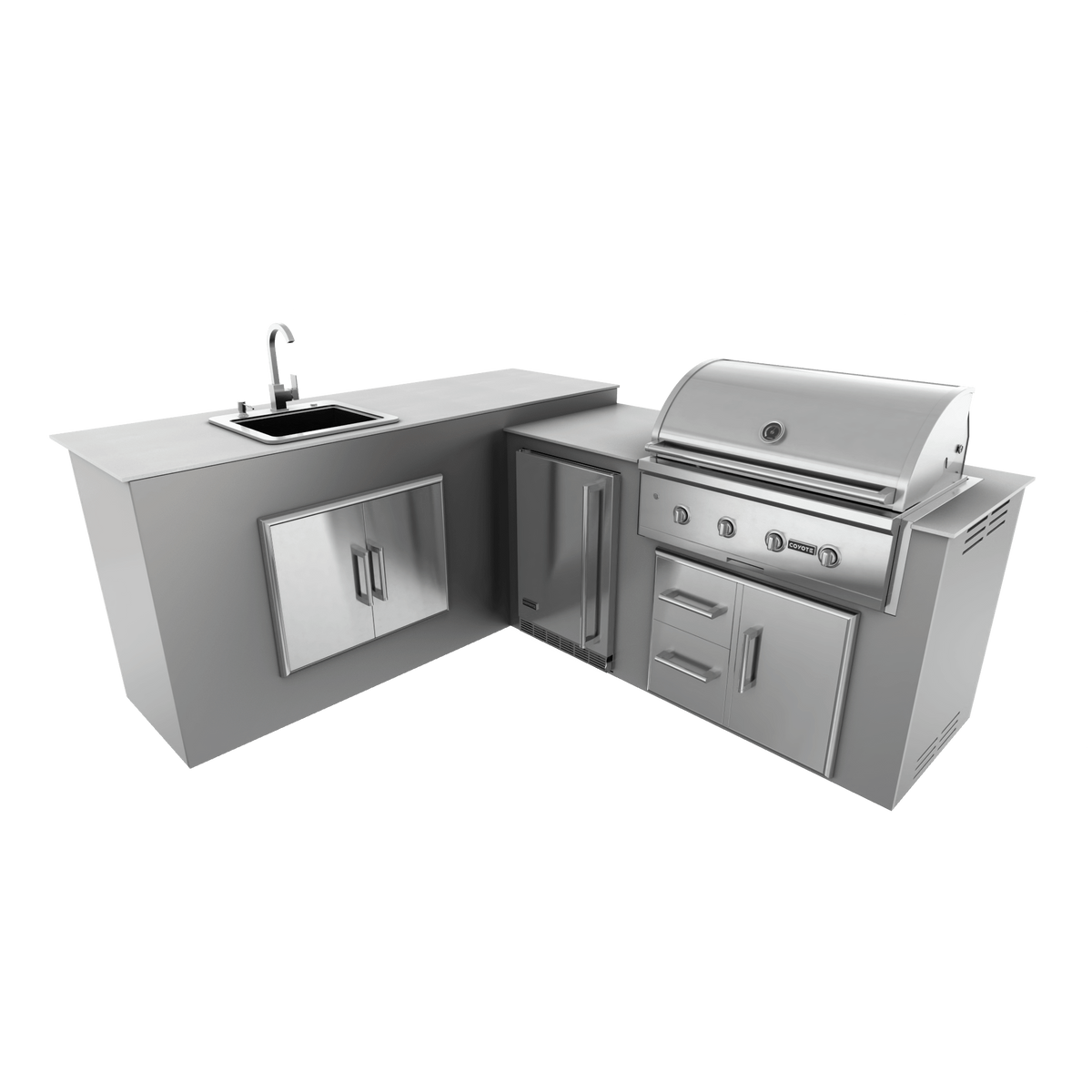 Steel Gray, Drawer Door Storage - Left, 36" Coyote C Series Grill - Liquid Propane, 36" Coyote C Series Grill - Natural Gas