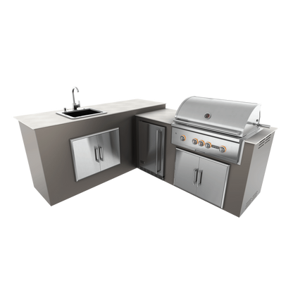 Nordic Gray, Double Access Doors - Left, 36" Coyote S Series Grill - Liquid Propane, 36" Coyote S Series Grill - Natural Gas