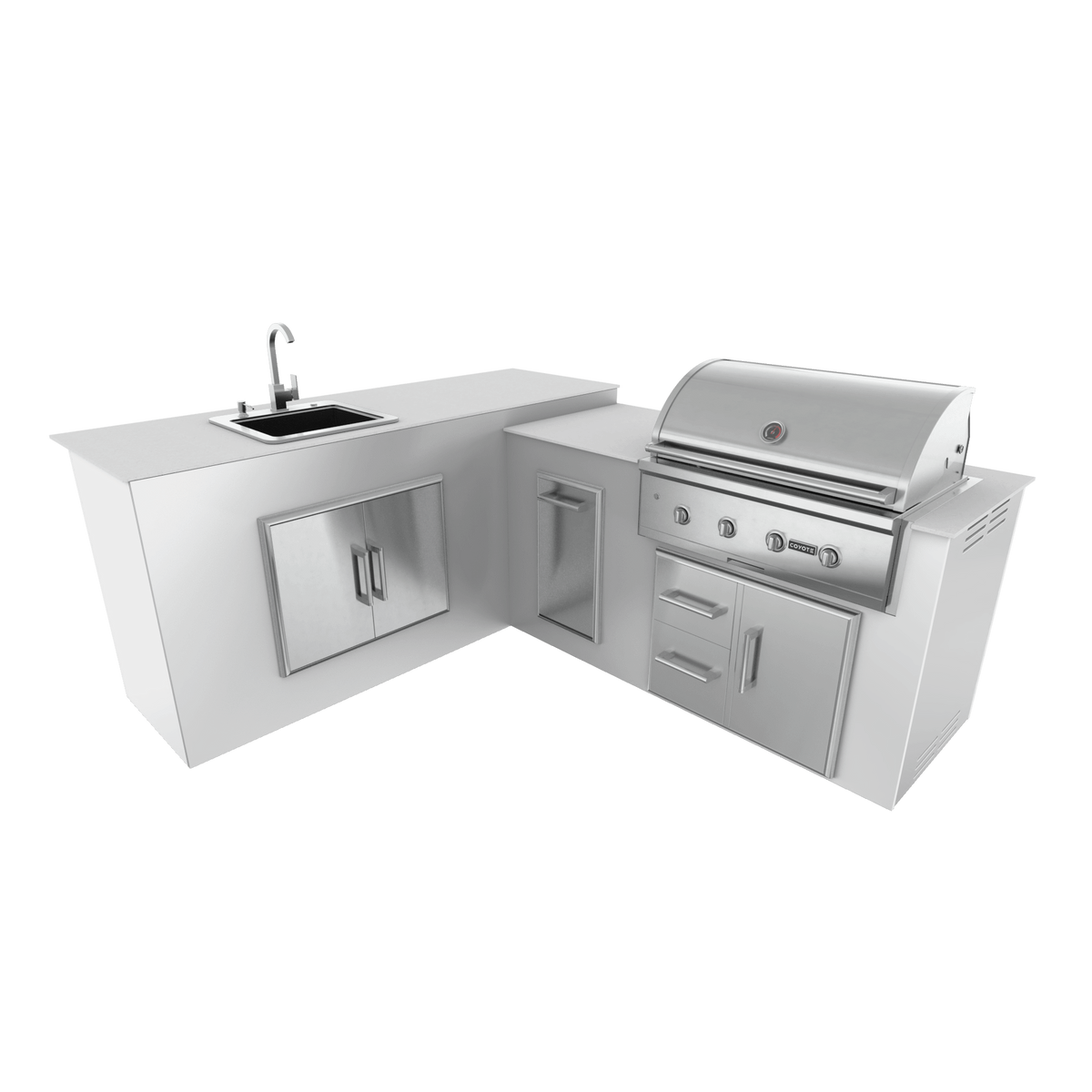 Pure White, Drawer Door Storage - Left, 36" Coyote C Series Grill - Liquid Propane, 36" Coyote C Series Grill - Natural Gas