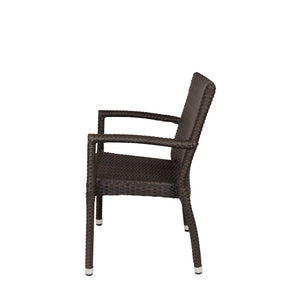 Source Furniture Sierra Dining Arm Chair, Expresso - BetterPatio.com