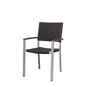 Source Fiji Dining Arm Chair Espresso SC-2201-163 - BetterPatio.com