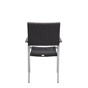 Source Fiji Dining Arm Chair Espresso SC-2201-163 - BetterPatio.com