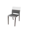 Source Chloe Dining Side Chair Espresso & White Wicker SC-2207-162-E&W-ESP