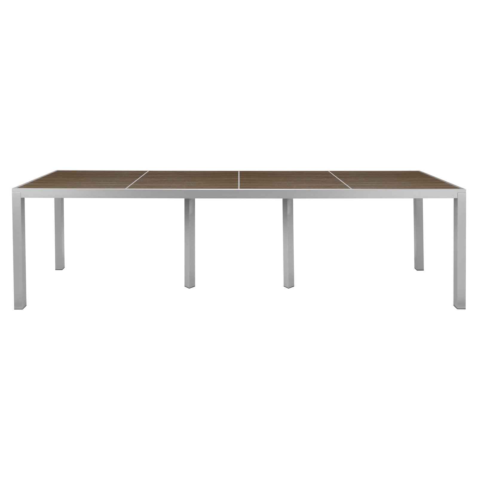 Source Sedona 36'' X 144'' Rectangular Table with Vienna Durawood Slats SC-2404-406_SC-1009-587 - BetterPatio.com