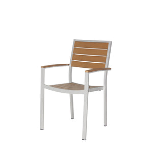Source Napa Dining Arm Chair Silver Frame SC-2405-163-SLV - BetterPatio.com