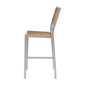 Source Napa Bar Side Chair Silver Frame SC-2405-172-SLV - BetterPatio.com