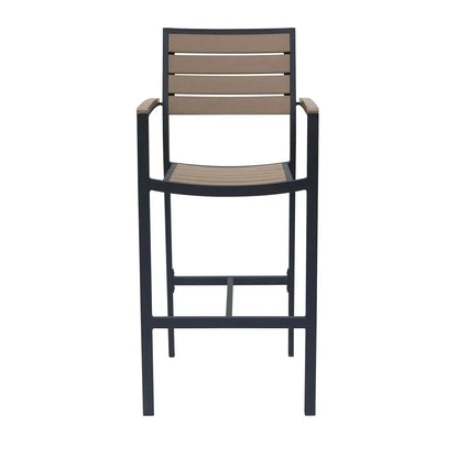 Source Napa Bar Arm Chair Black Frame SC-2405-173-BLK - BetterPatio.com