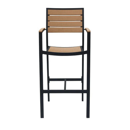 Source Napa Bar Arm Chair Black Frame SC-2405-173-BLK - BetterPatio.com