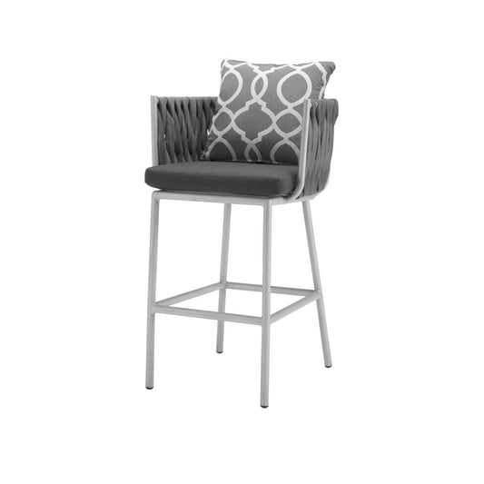Source Furniture Aria Bar Arm Chair - SF-2028-173 Gray outdoor patio bar seating