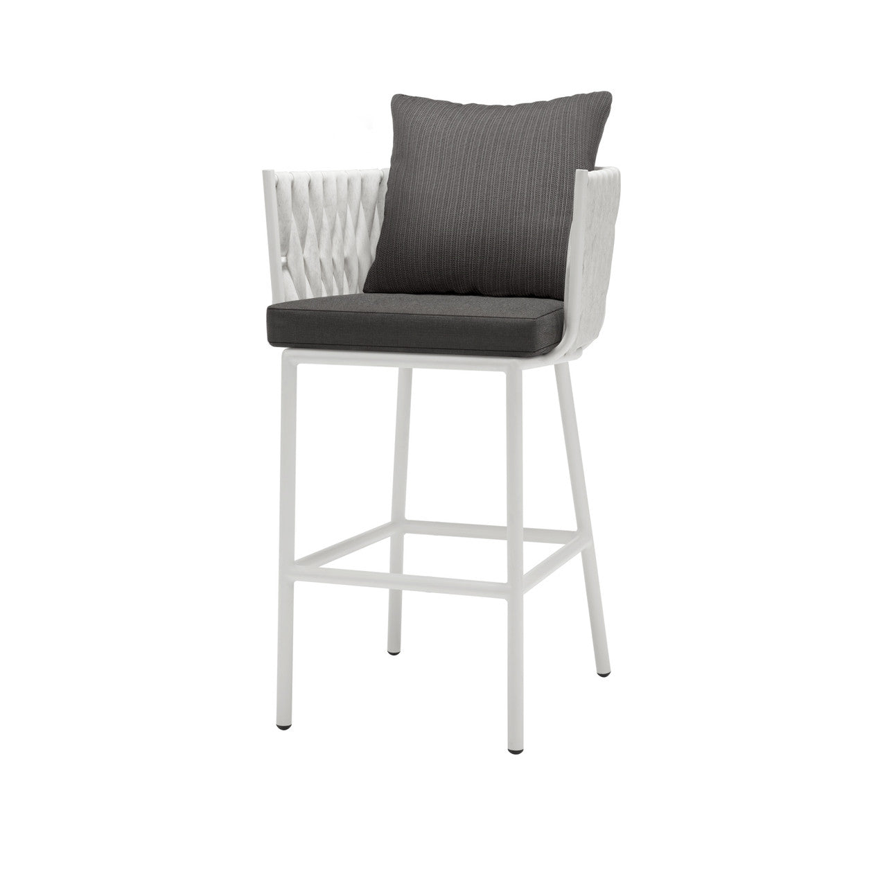 Source Furniture Aria Bar Arm Chair - SF-2028-173 White outdoor patio bar seating
