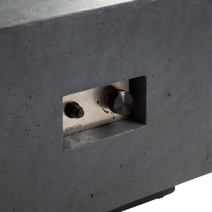 Source Furniture Elements Rectangular 55 Inch Concrete Fire Pit, Dark Gray - SF-6202-697 - BetterPatio.com