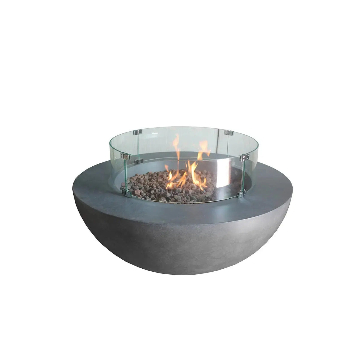 ELEMENTS CONCRETE FIRE PIT (ROUND) - DARK GRAY  SF-6202-695 - BetterPatio.com
