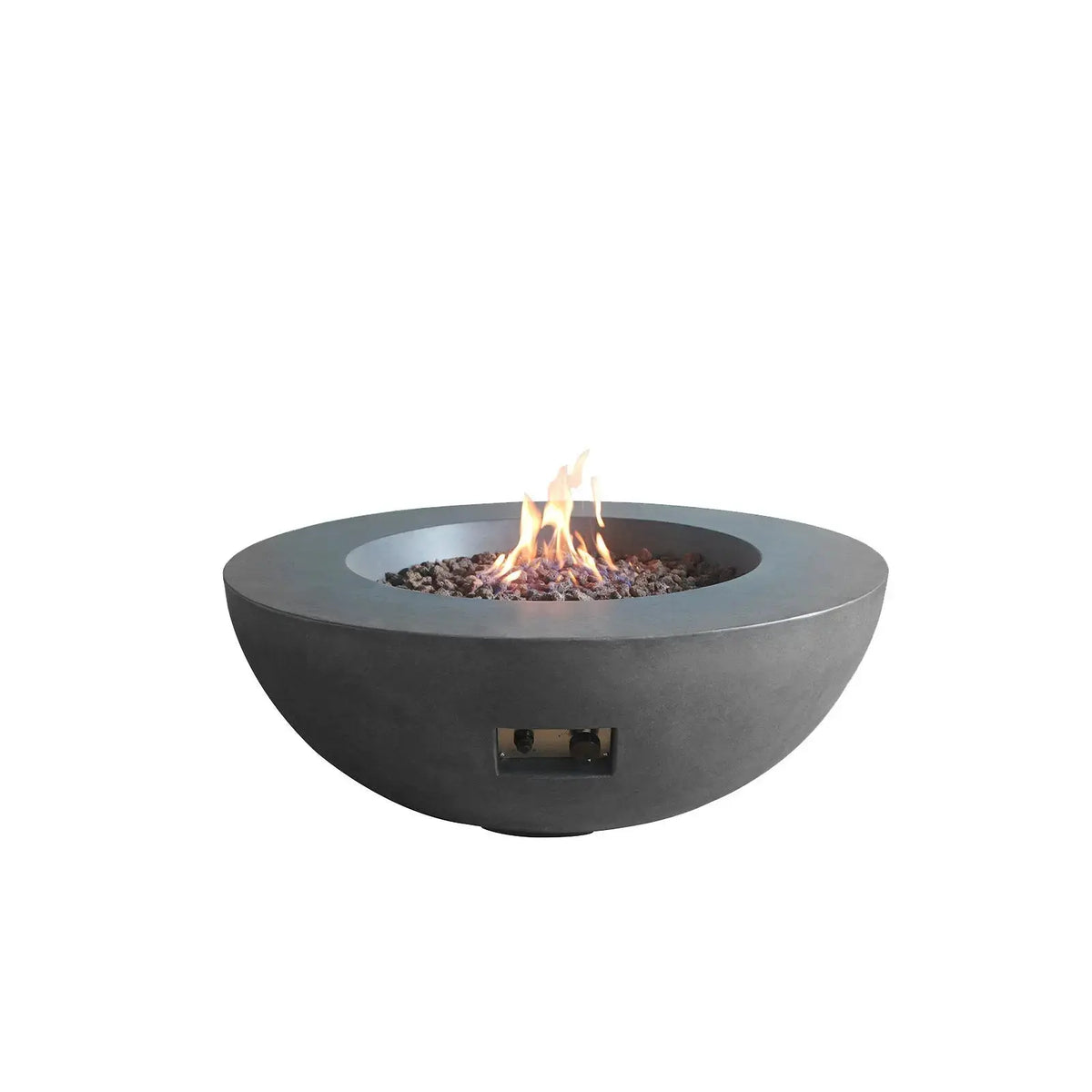 ELEMENTS CONCRETE FIRE PIT (ROUND) - DARK GRAY  SF-6202-695 - BetterPatio.com
