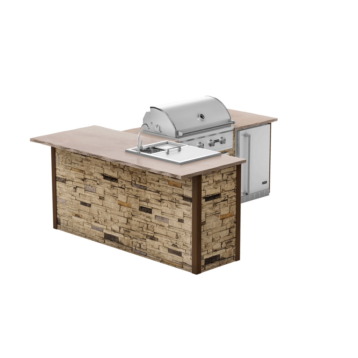 Stacked Stone Brown,, Left