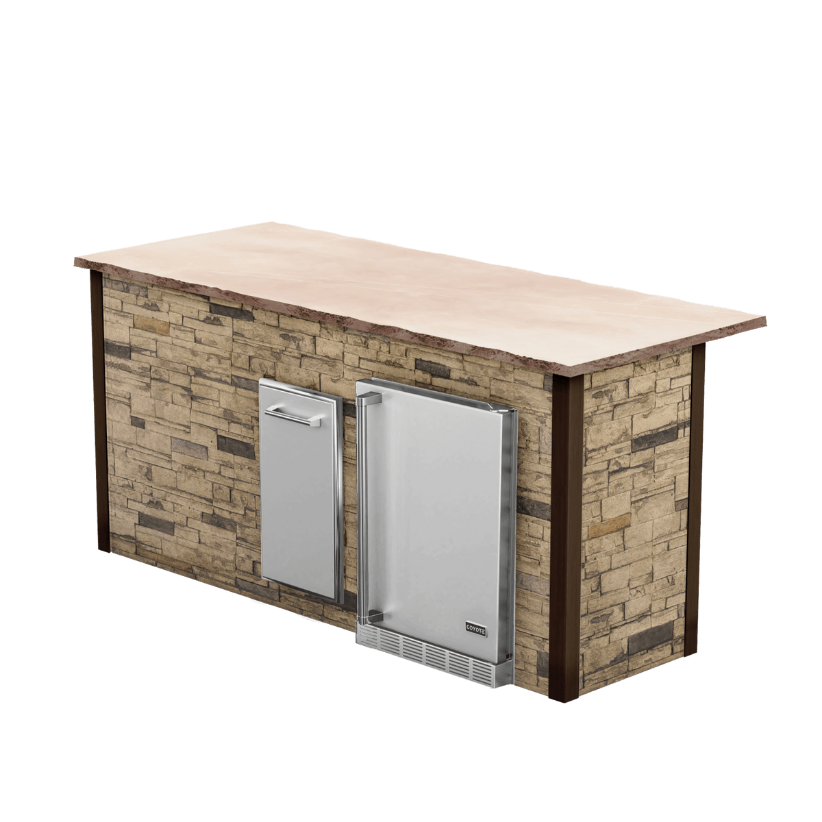 Stacked Stone Brown