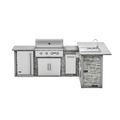 RTA Outdoor Living G7 L-Shape Refrigeration Island with Refreshment Center Bar