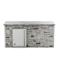 RTA Outdoor Living 7 Foot Refrigeration Bar Island with Coyote 24" Refrigerator