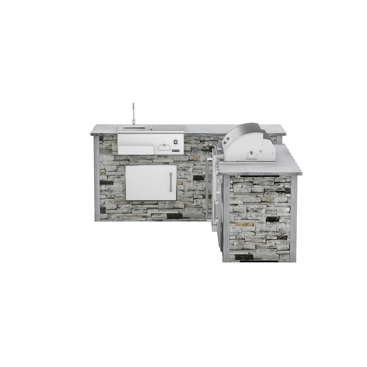 Stacked Stone Gray, Left