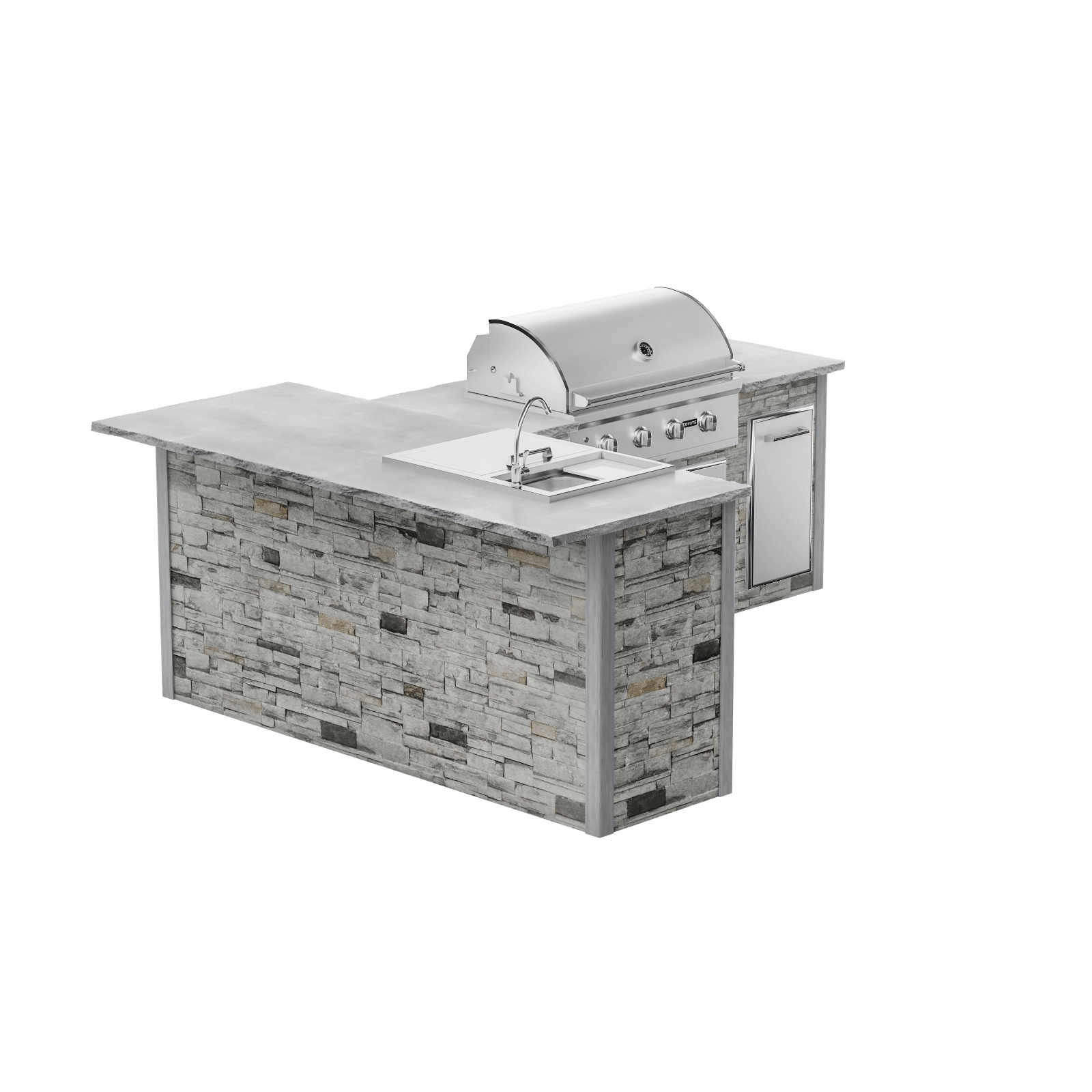 Stacked Stone Gray, Left