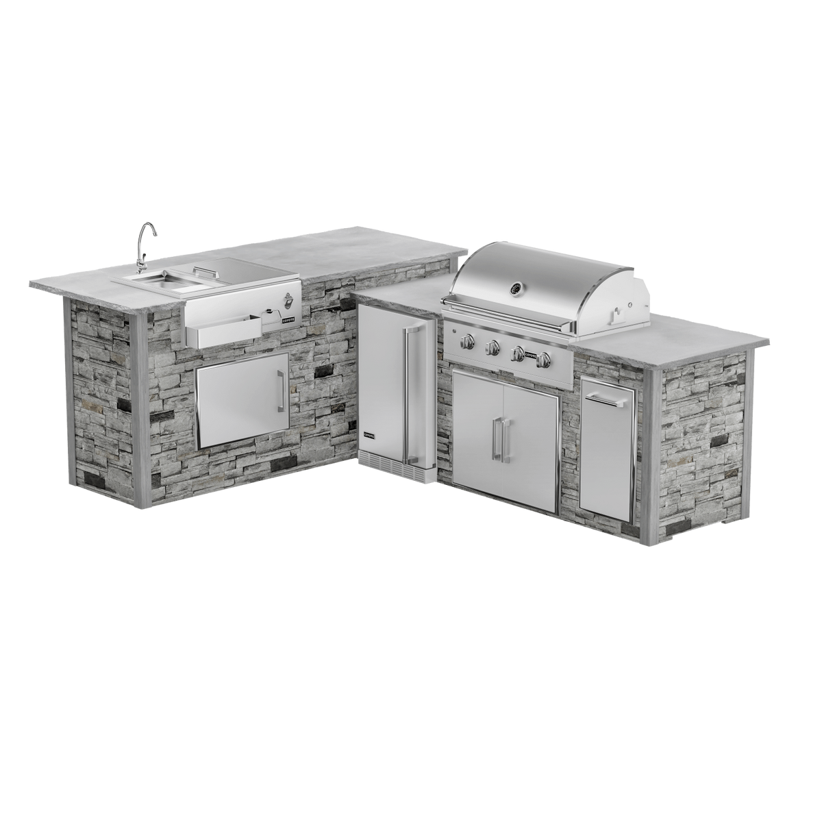 Stacked Stone Gray, Left