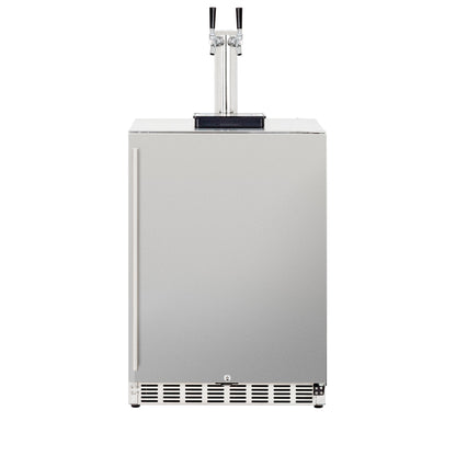 Summerset 24 Inch 6.6c Deluxe Outdoor Rated Kegerator Double Tower SSRFR-24DK2 - BetterPatio.com