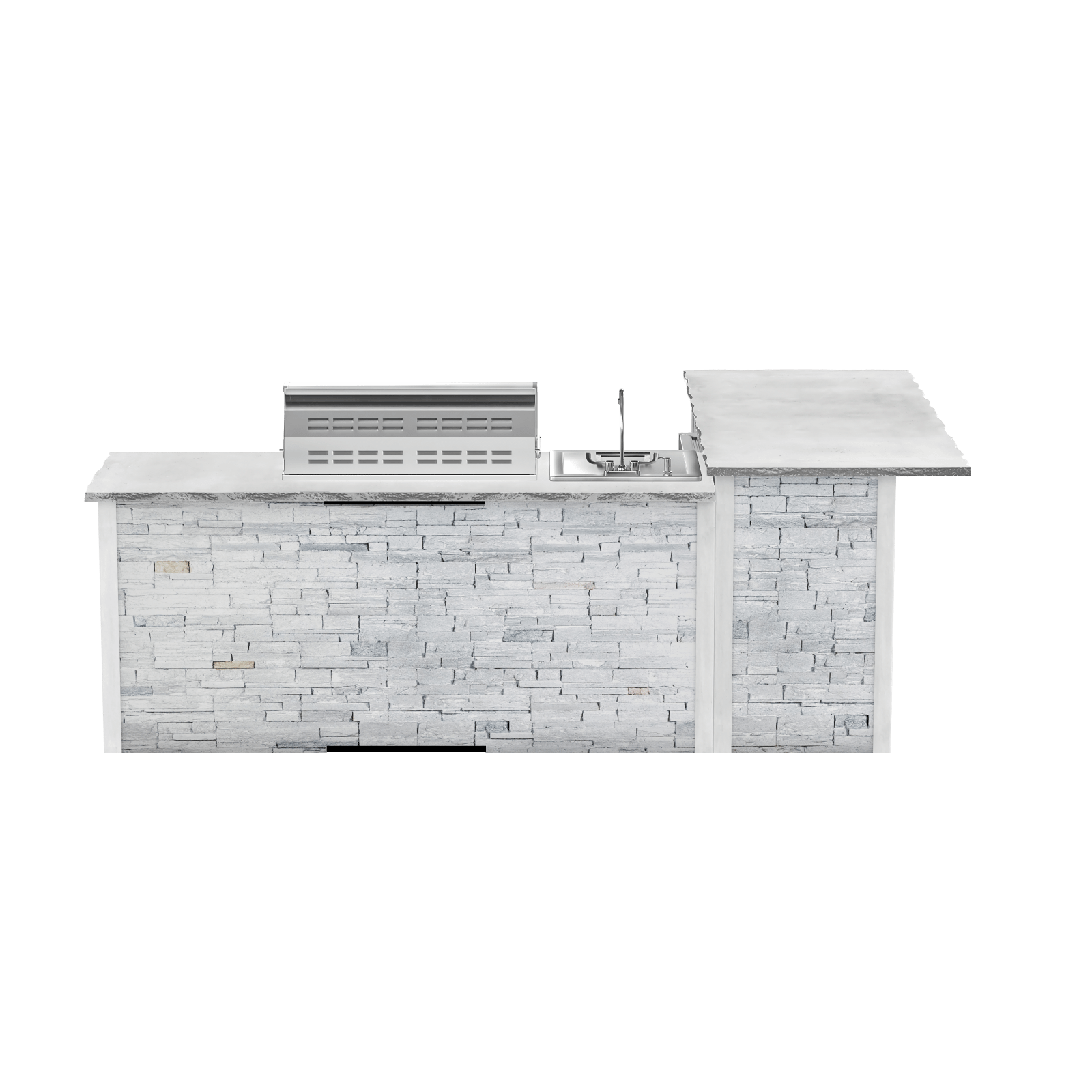 Stacked Stone White, Left