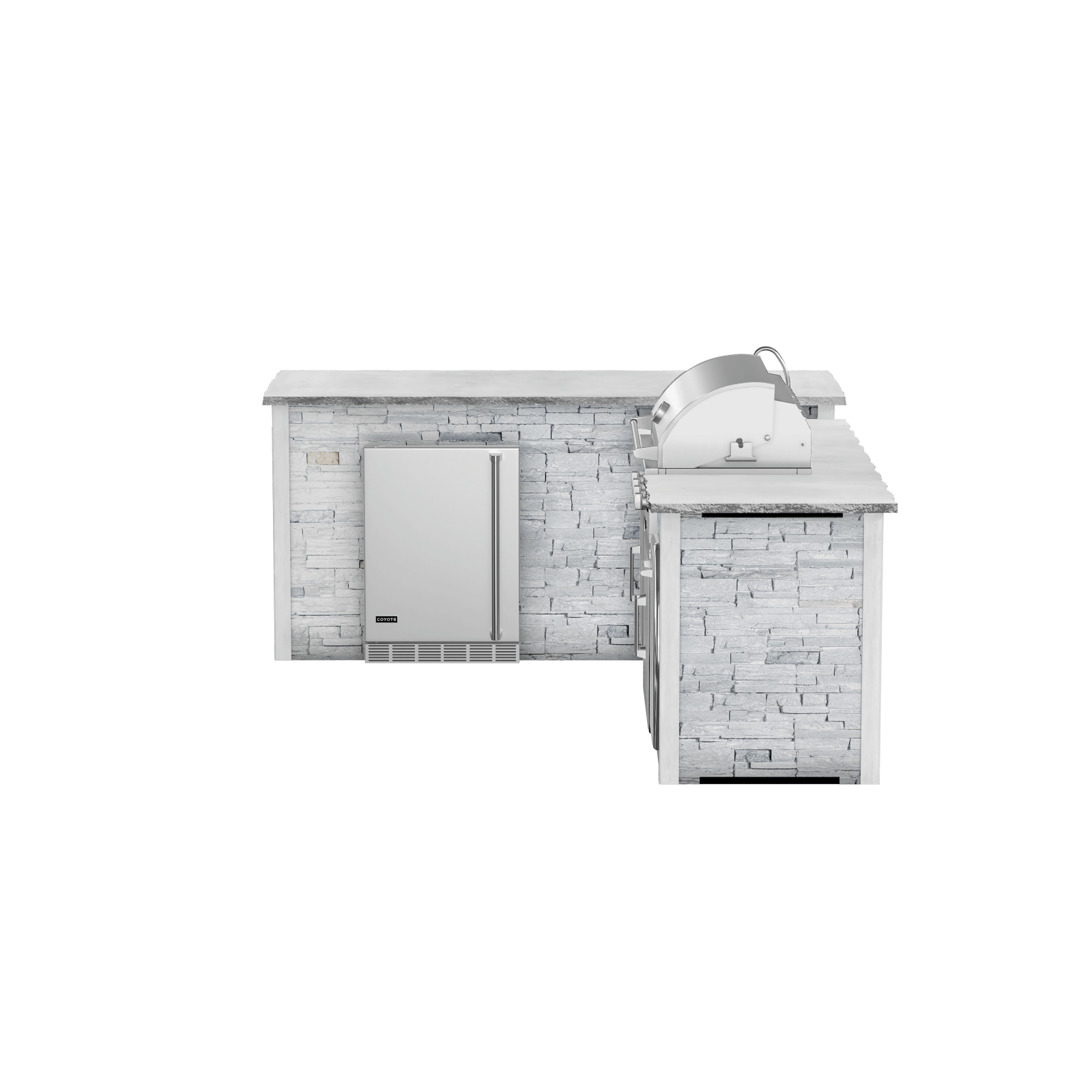 Stacked Stone White, Left