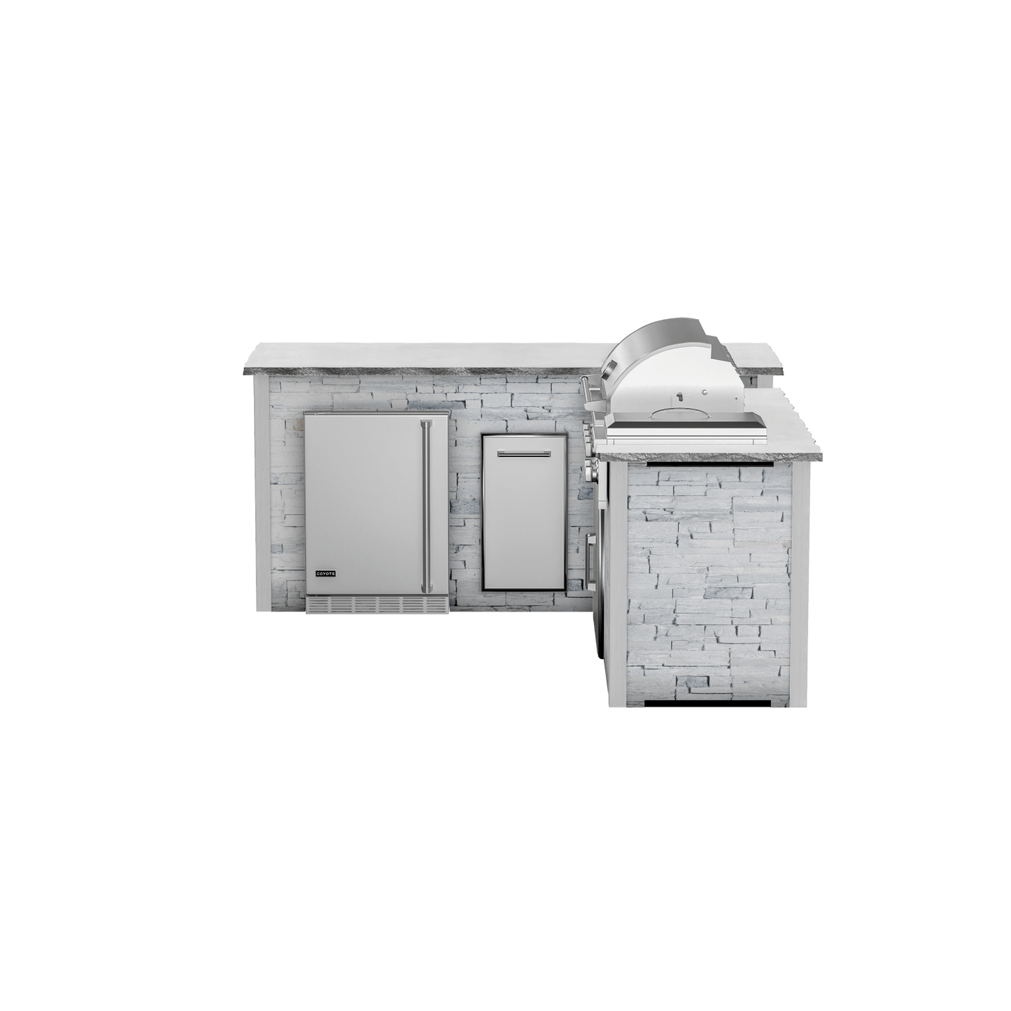 Stacked Stone White, Left