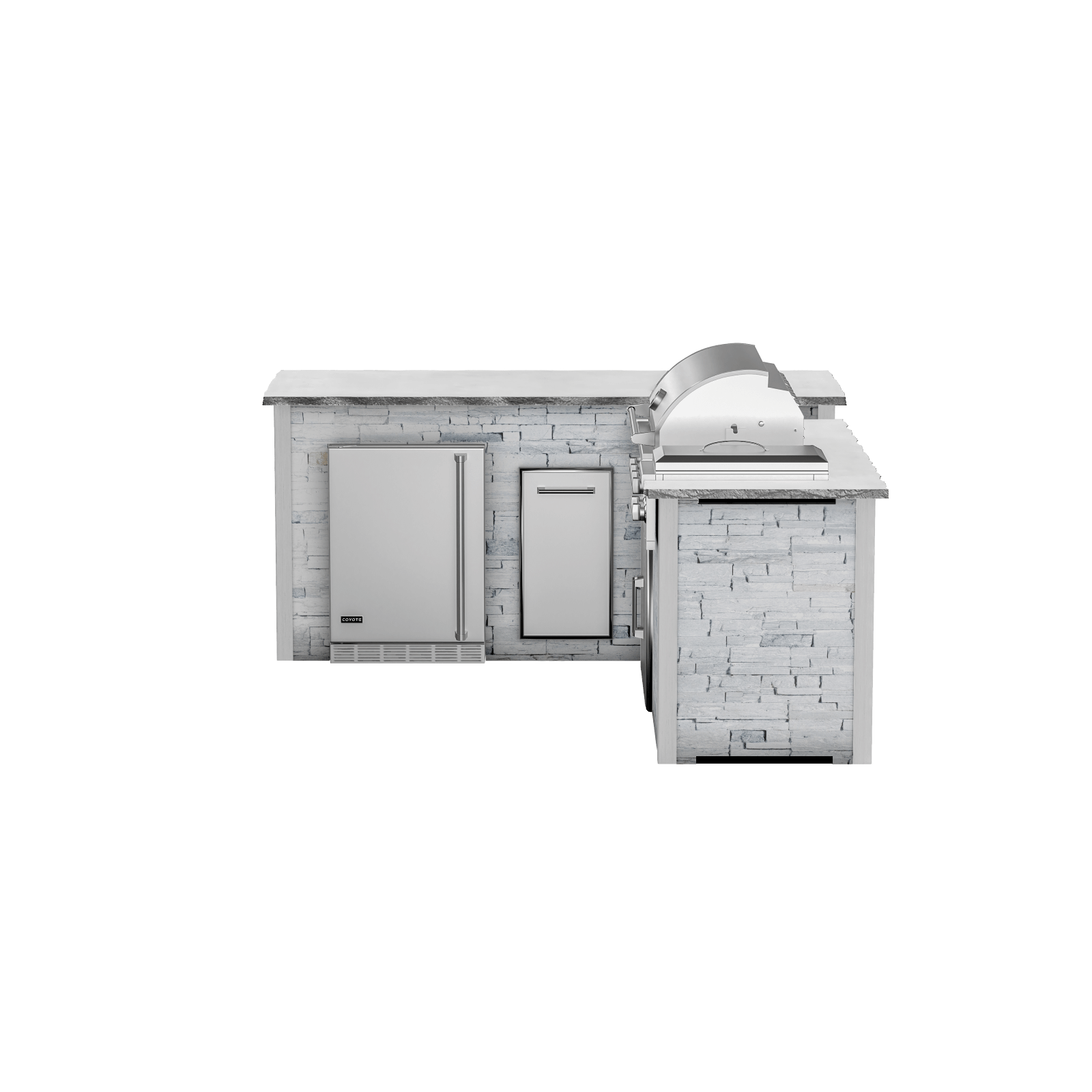 Stacked Stone White, Left