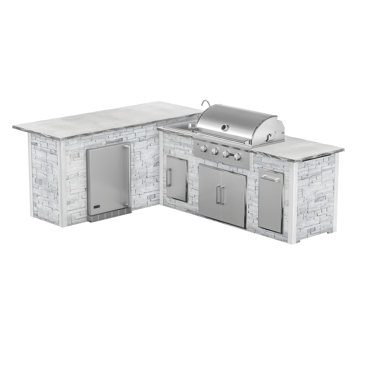 Stacked Stone White, Left