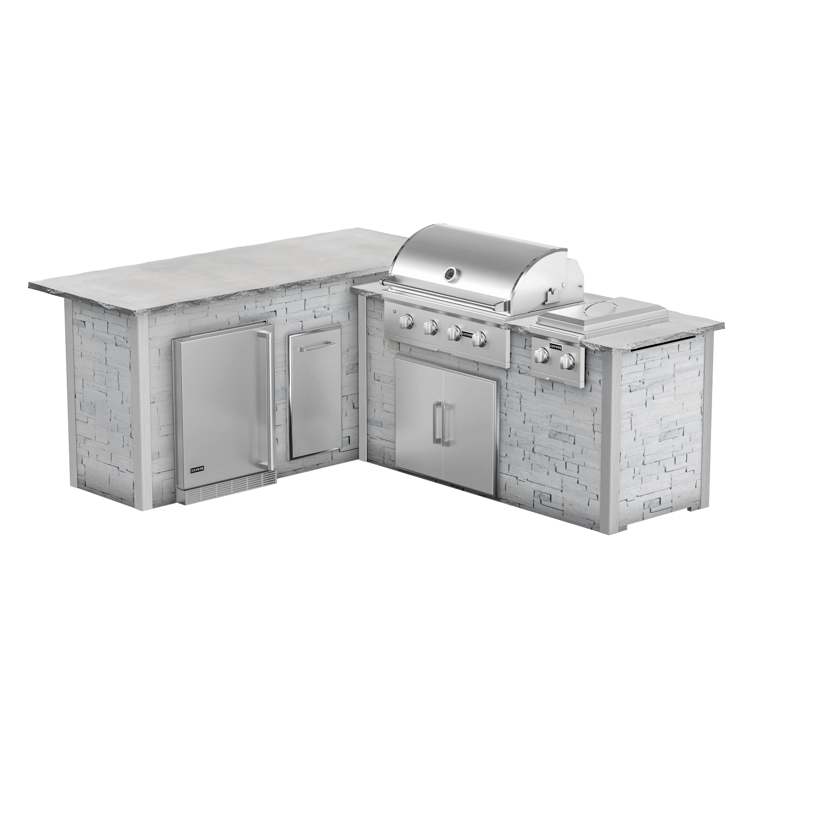 Stacked Stone White, Left