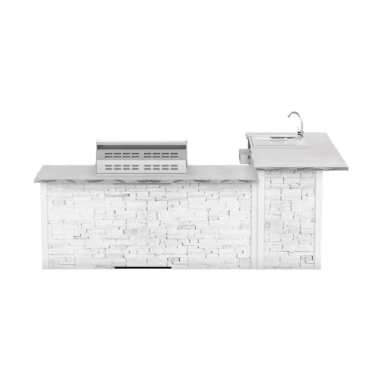 Stacked Stone White, Left
