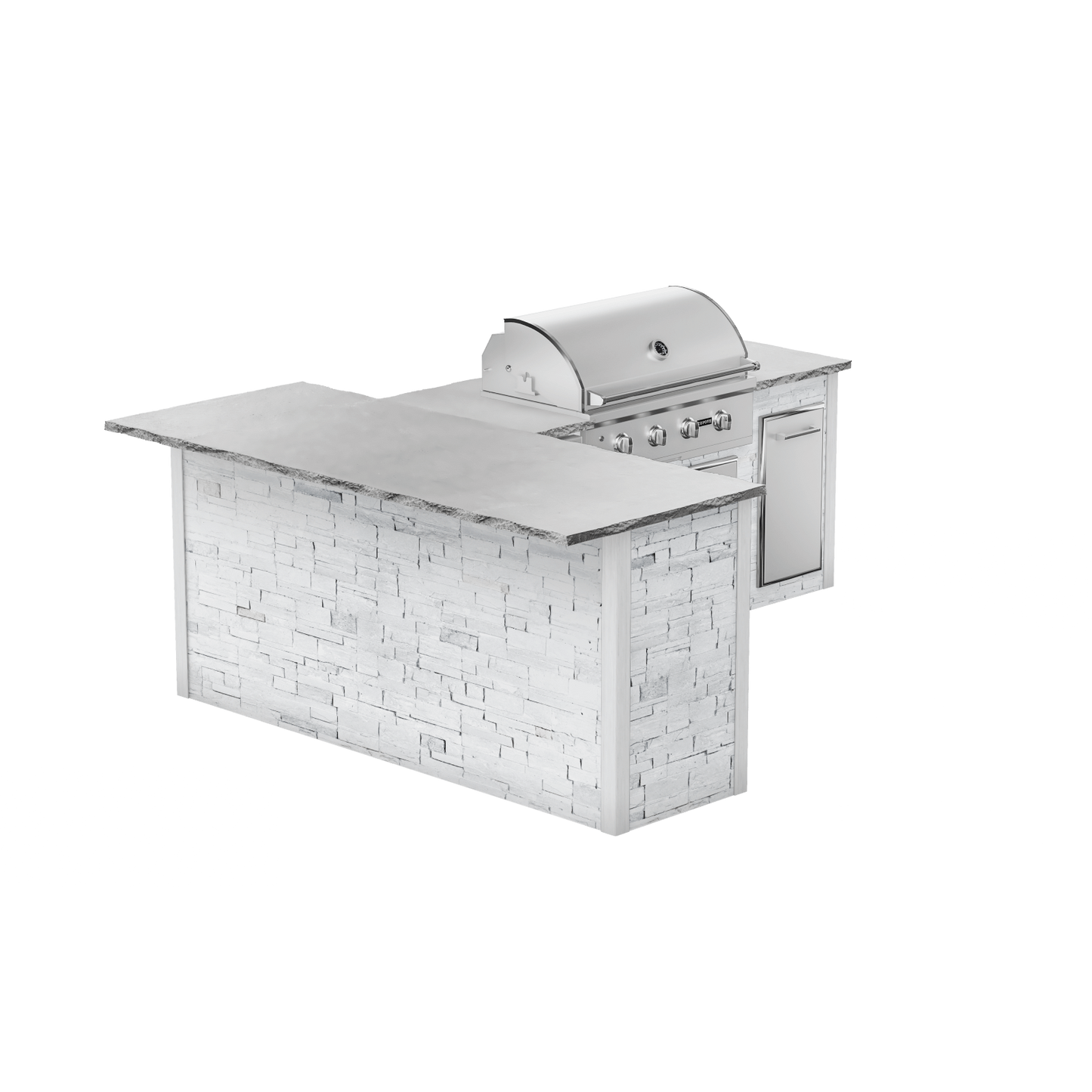 Stacked Stone White, Left