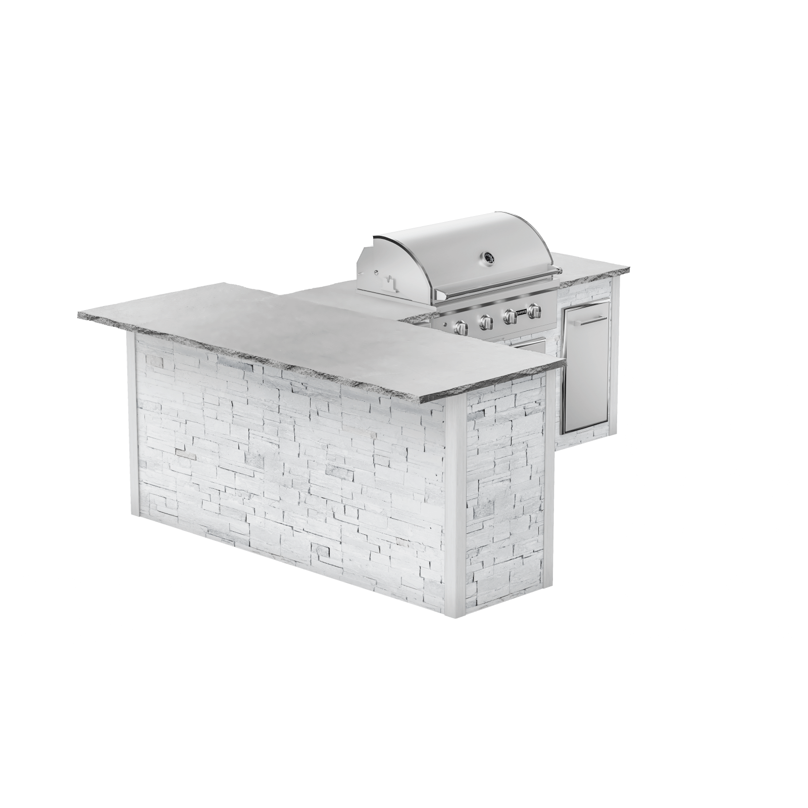 Stacked Stone White, Left