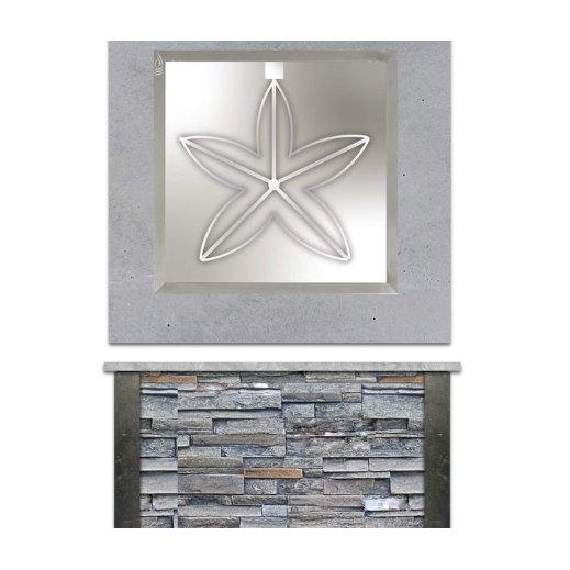 RTA Outdoor Living Square Gas Fire Pit and Stacked Stone and Stone Gray RTAF-F3-G-SG - BetterPatio.com