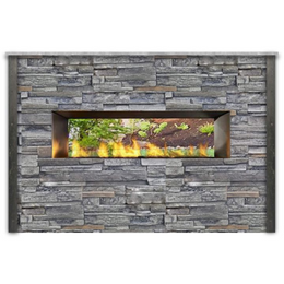 RTA Outdoor Living 8 Foot See-Through Linear Outdoor Fireplace RTAF-F8