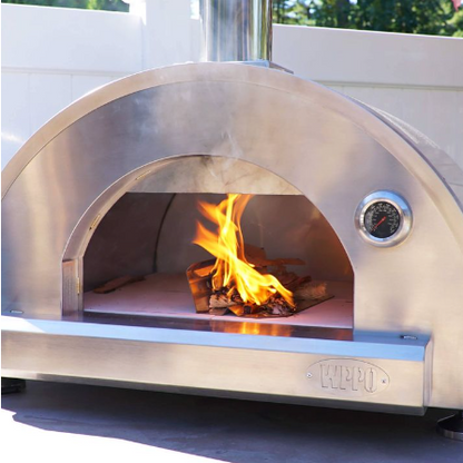 RTA Outdoor Living Wood Fired Pizza Oven Stand Stacked Stone and Stone Gray RTAP-P3-SG - BetterPatio.com