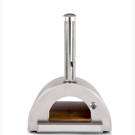 RTA Outdoor Living Wood Fired Pizza Oven Stand Stacked Stone and Stone Gray RTAP-P3-SG - BetterPatio.com