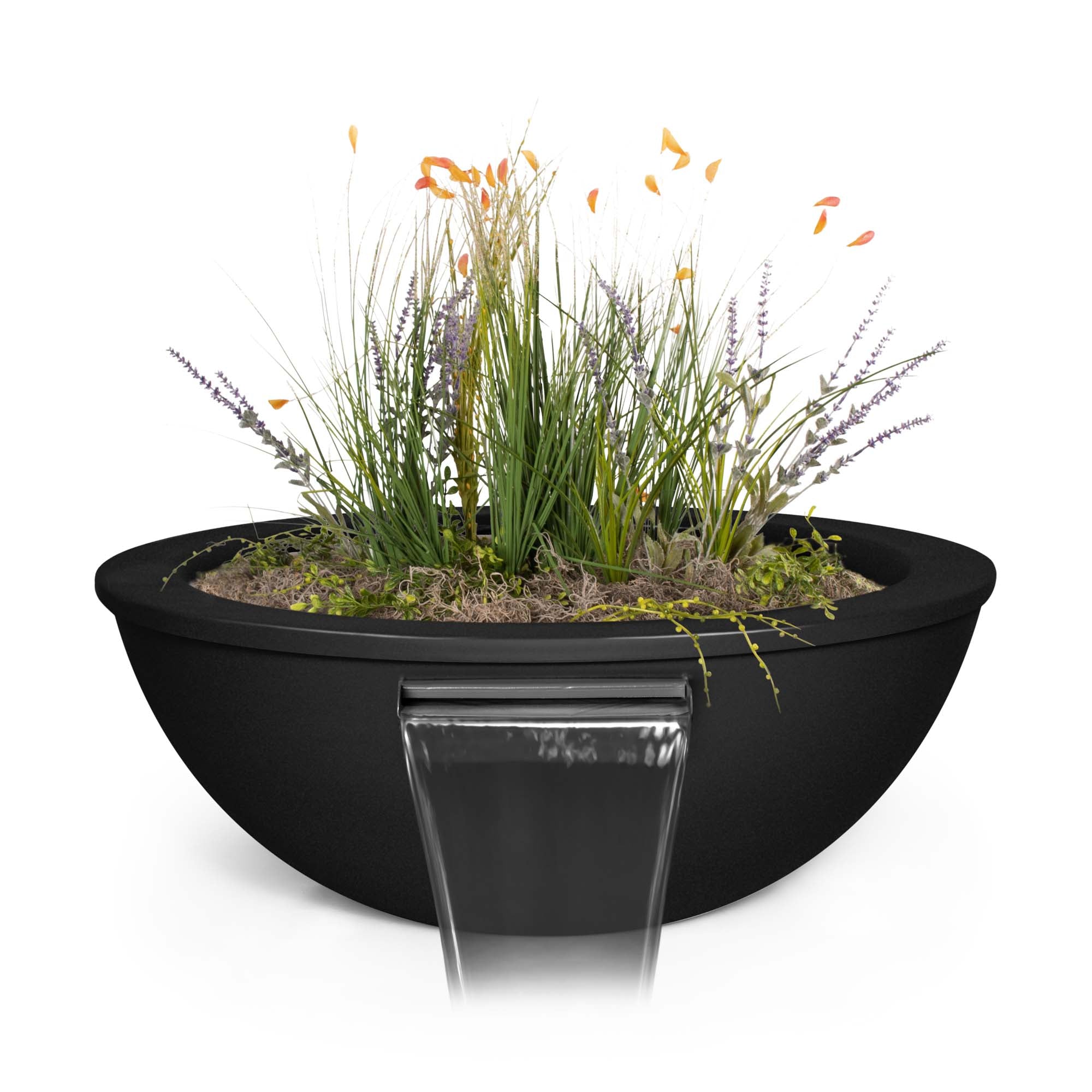 The Outdoor Plus 27" Sedona Powder Coated Planter & Water Bowl