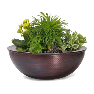 The Outdoor Plus 27" Sedona Hammered Copper Planter Bowl