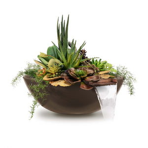 The Outdoor Plus 33" Sedona GFRC Planter Bowl with Water