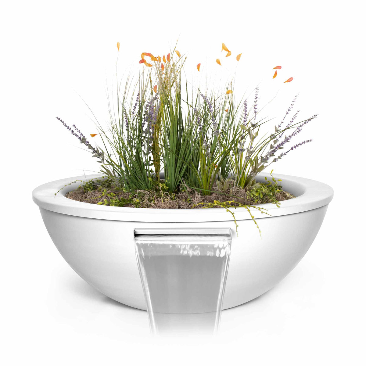 The Outdoor Plus 27" Sedona Powder Coated Planter &amp; Water Bowl