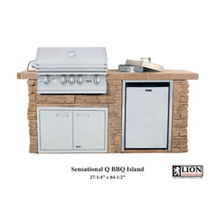 Lion Premium Grills Sensational Q 83 Inch BBQ Island