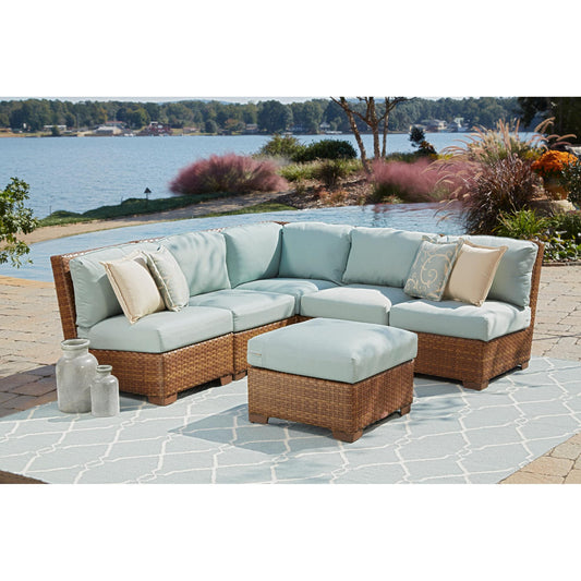 Panama Jack St Barths 6 piece Sectional Set PJO-3001-BRN-6SEC - BetterPatio.com