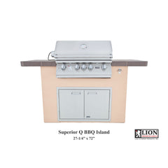 Lion Premium Grills Superior Q 72 Inch BBQ Island
