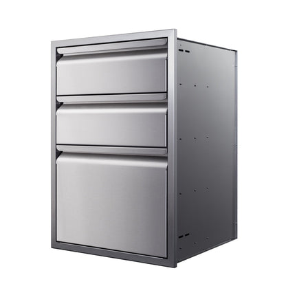 Memphis Wood Fire Grills Three Drawer Stack 21 inch - BetterPatio.com