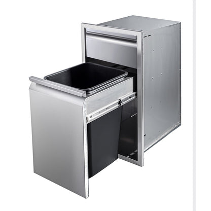 Memphis Wood Fire Grills Single Drawer and Trash - BetterPatio.com