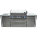 Mont Alpi 93 Inch Stainless Steel Deluxe Island with 6-Burner Grill - MAi805-D