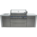 Mont Alpi 93 Inch Stainless Steel Deluxe Island with 6-Burner Grill - MAi805-D