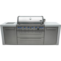 Mont Alpi 93 Inch Stainless Steel Deluxe Island with 6-Burner Grill - MAi805-D